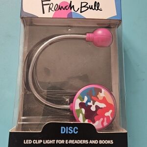 French Bull LED Clip Light for E-Readers - Pink and Multicolor